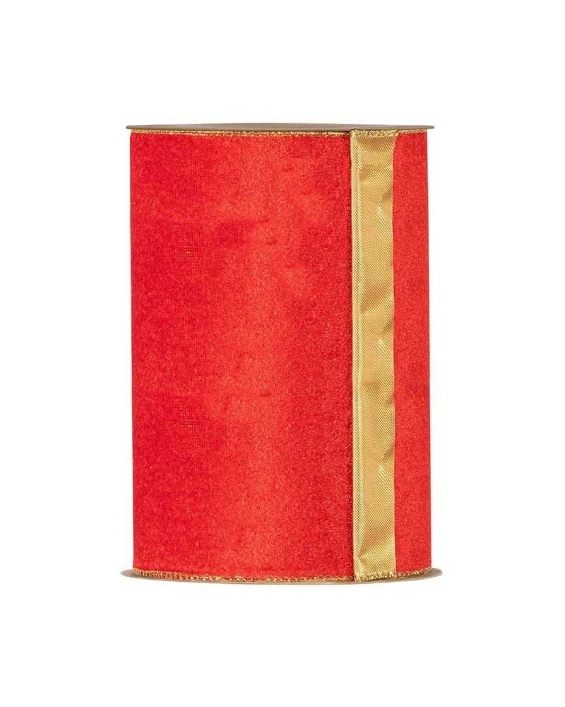 Nastri e Carta Regalo | Nastro velvet xmas mm 14x 10mt rosso | 