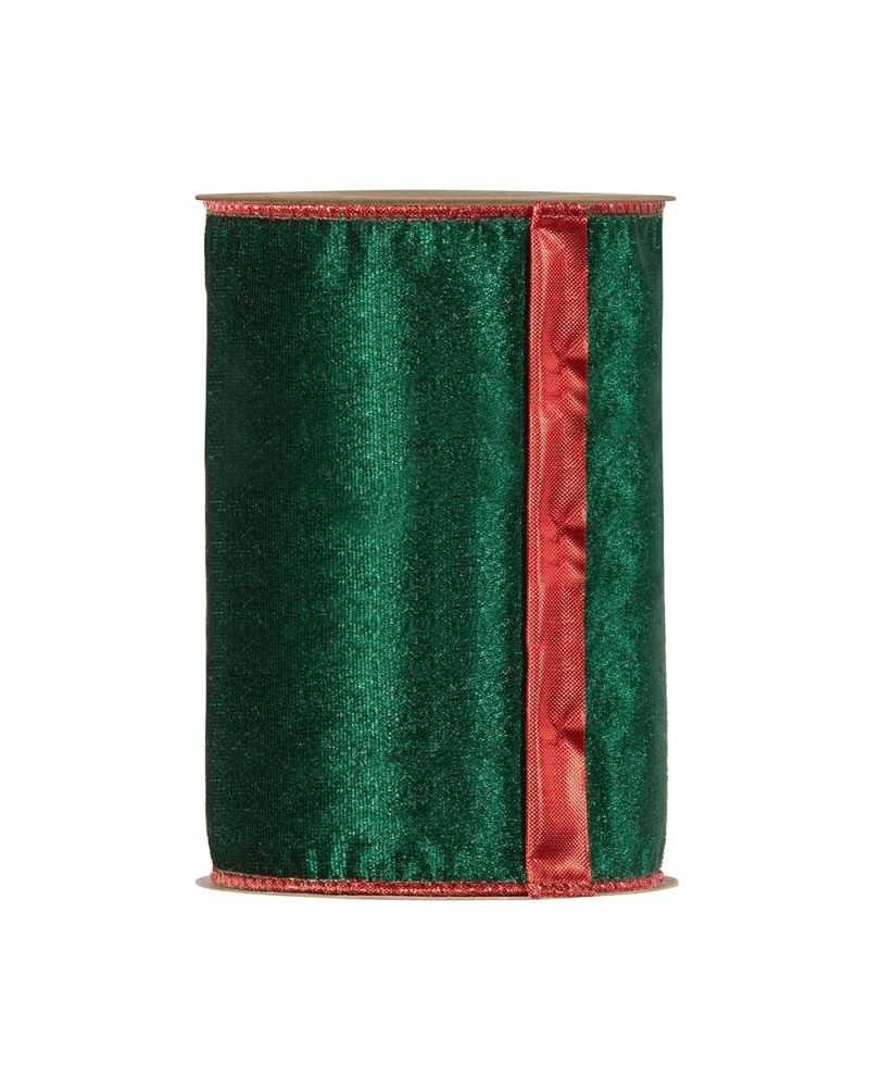 Nastri e Carta Regalo | Nastro velvet xmas mm 14x 10mt verde | 