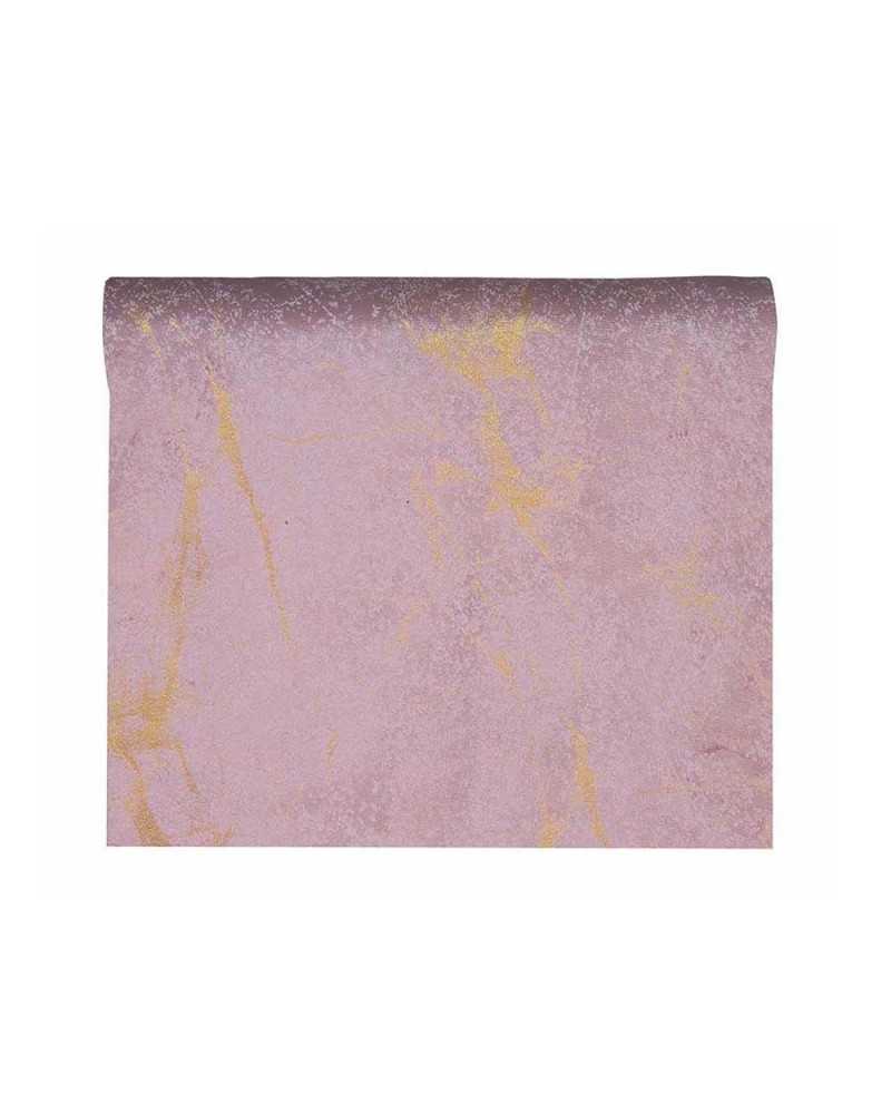 Tavola | Runner gold touch cm 28 2.5 mt pink | 