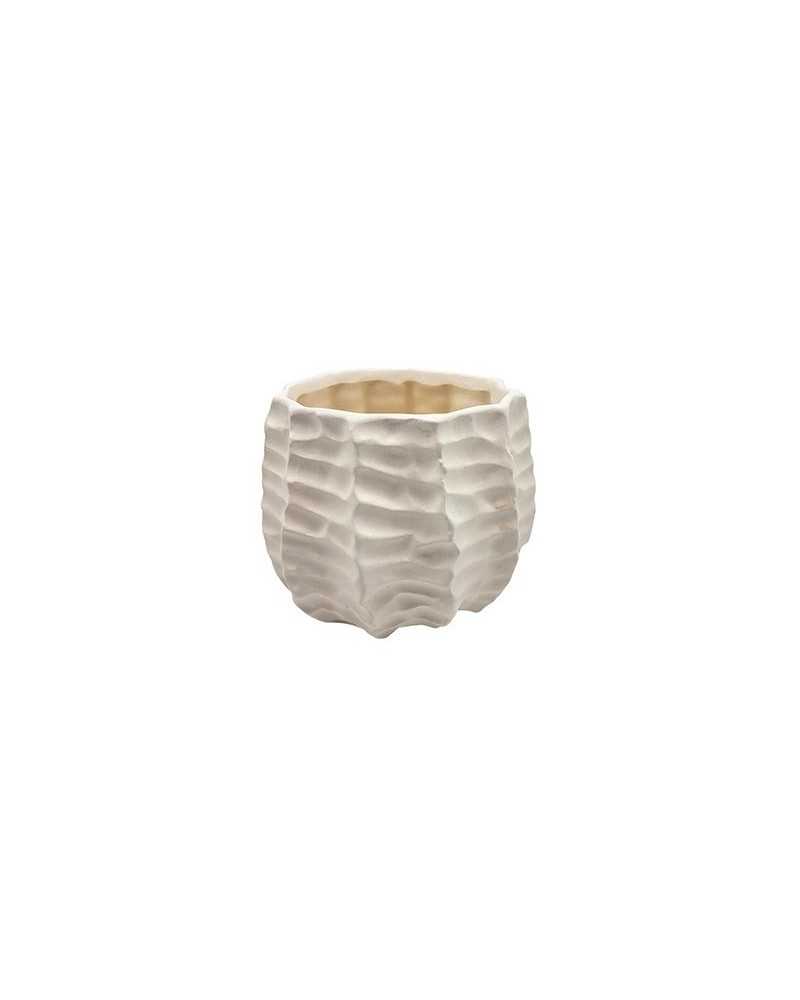 Decor Vasi & Coprivasi | Cf 2 pz coprivaso carved dm 13 h 11 bianco | 
