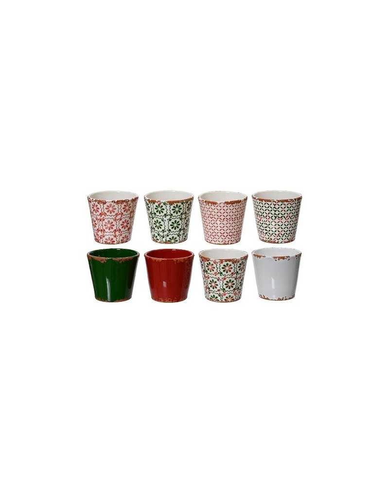 Decor Vasi & Coprivasi | Coprivaso orchidea ceramica dm 14 h 12 col 8 ass cf 12pz | 