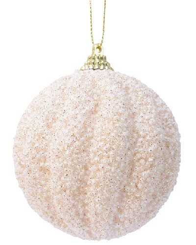 Palline di Natale | Box 12 pz palline foam glitterate dm 8 pearl | 
