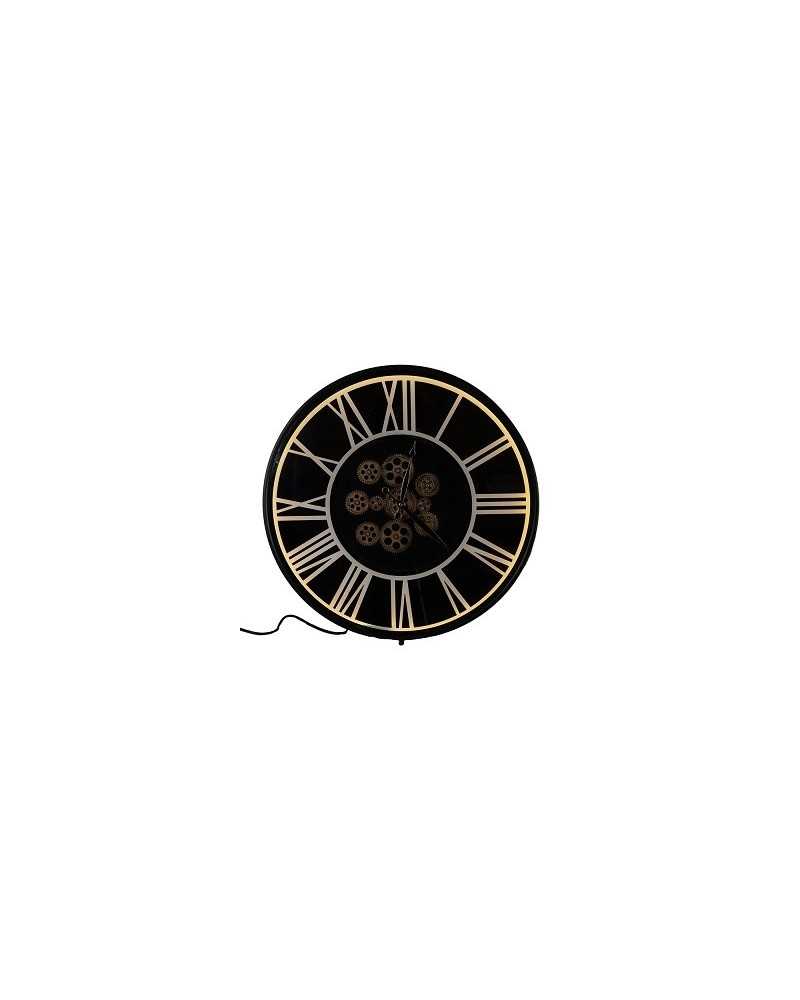 Orologi e Specchi | Orologio retro illuminato in vetro e metallo d.60x 8cm | 