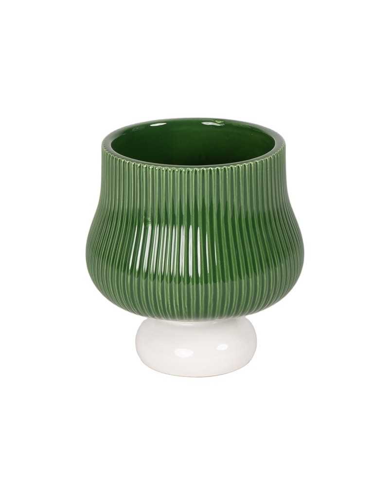 Decor Vasi & Coprivasi | Coprivaso albero dm 13 h13 in ceramica verde | 
