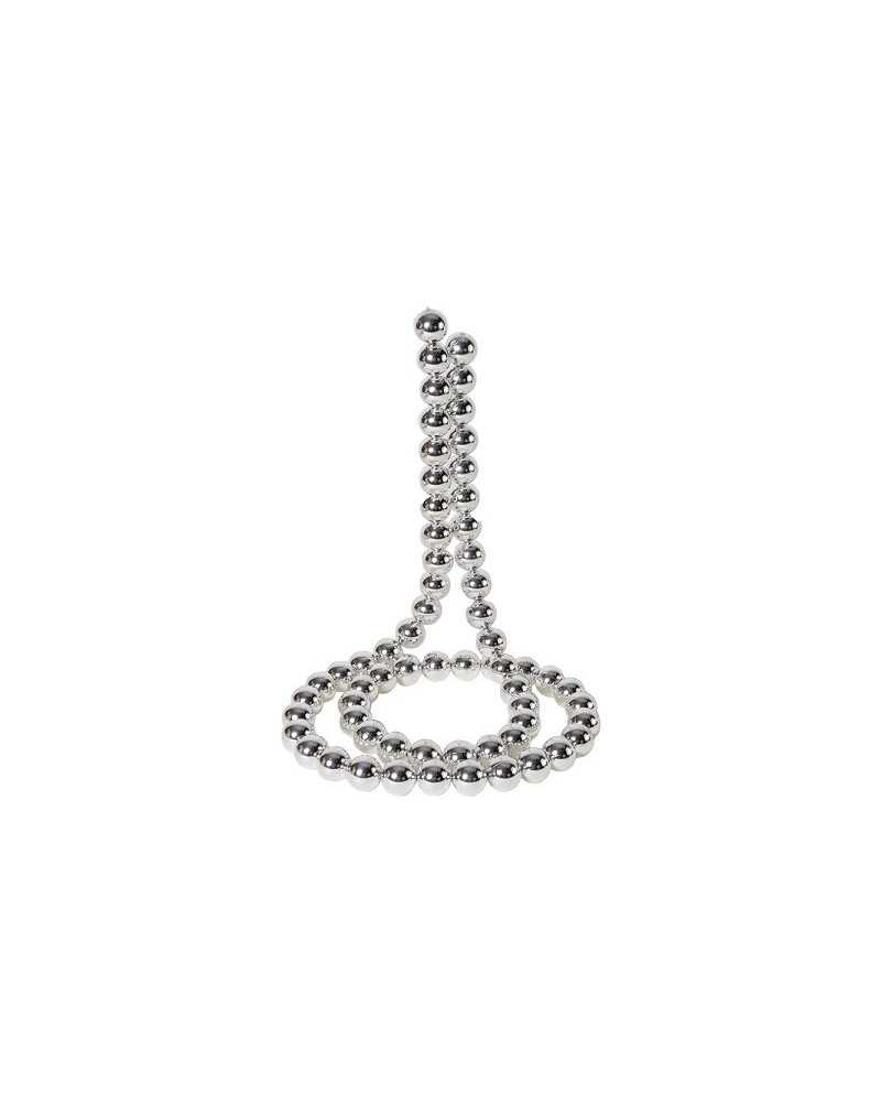 Corone e Ghirlande | Garland palline argento dm 3 x180 in plastica | 