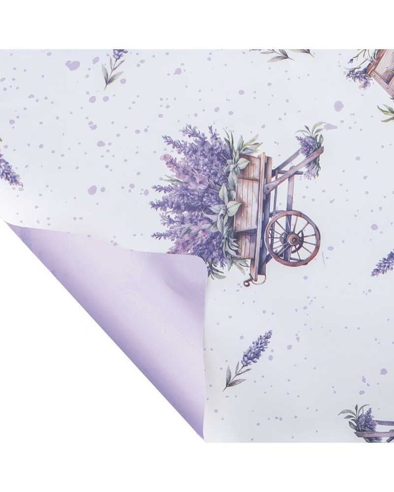 Carte Decorative | Bobina perl lavanda bianca cm 100 x25 mt 40my | 