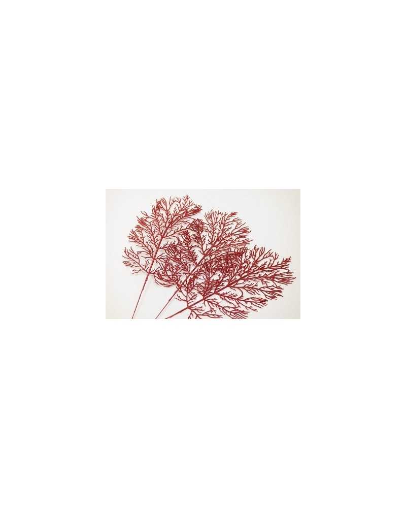 Fiori Artificiali | Cf 3pz corallo cm 39 glitterato rosso | 