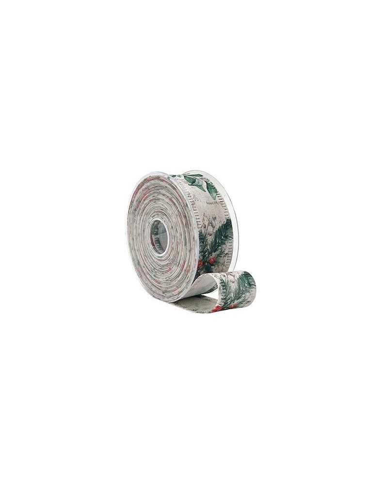 Nastri e Cordini | Nastro canvas agrifoglio mm 40 x 10 mt bianco | 