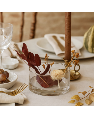 Matrimoni ed eventi | Ciotola Cilindro in Vetro Trasparente Ø19xH8 cm – Elegante e Versatile | 8002461335525