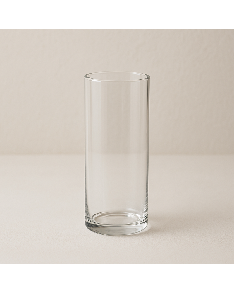 Vetro Basic | Vaso Cilindro in Vetro Trasparente – Diametro 6 cm, Altezza 15 cm | 8631524719264