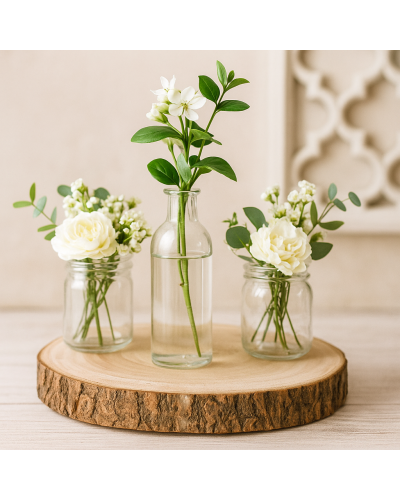 Base in legno rustica per decorazioni e centrotavola