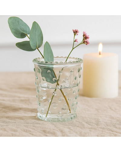 Vaso in vetro elegante per fiori, candele e decorazioni da tavola