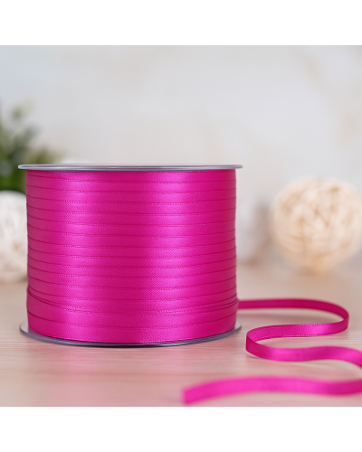 Nastro in raso fucsia 3 mm x 100 m per decorazioni, regali, eventi e progetti artigianali