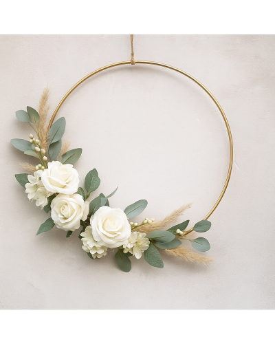 Cerchio Decorativo Metallo Oro Ø 40 cm per Allestimenti, Ghirlande ed Eventi Eleganti