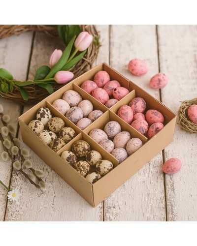 Uova di Quaglia Soffiate Rosa Decorative e Naturali 72 Pezzi Ø3 cm