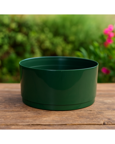 Ciotola Plastica Verde Ø10 cm – Base per Creazioni Floreali