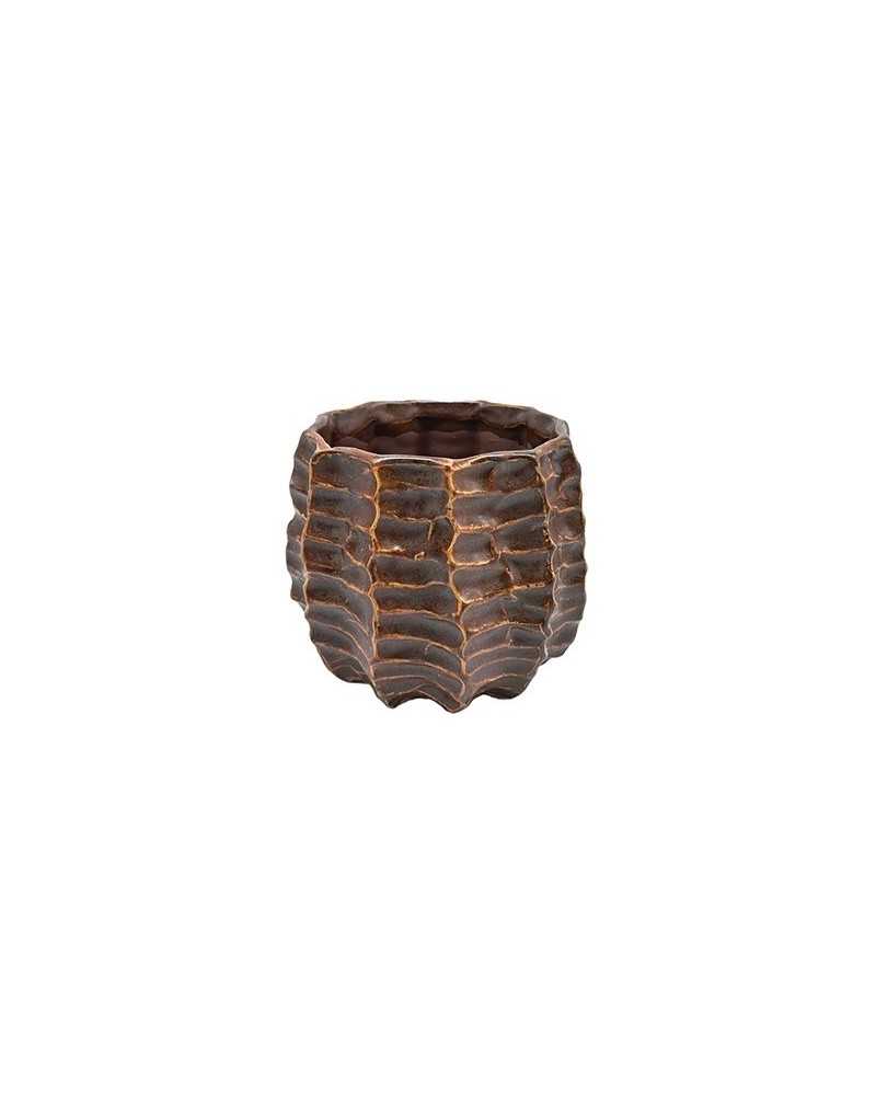 Decor Vasi & Coprivasi | Cf 2 pz coprivaso carved dm 13 h 11 brown | 