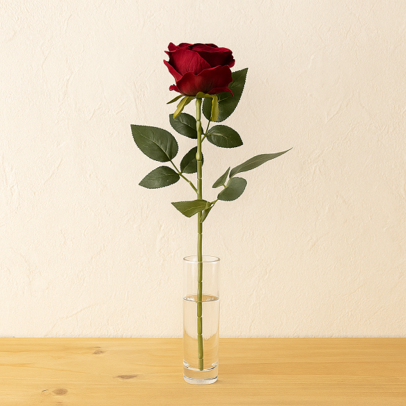 Flower Fantasy Rosa Singola Natural Touch H80cm – Rosa Rossa Velluto Elegante per Decorazioni Raffinate