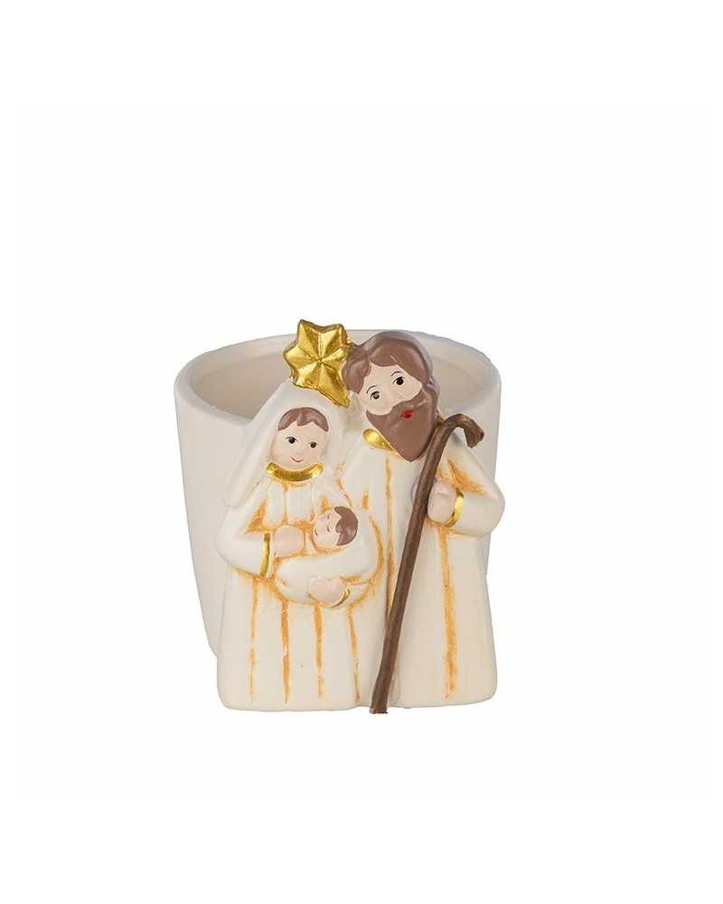Decorazioni Natalizie | Coprivasi con natività in ceramica cm 11 h12 ass | 