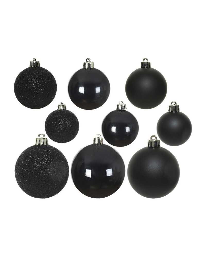 Palline di Natale | Cf 30 palline plastica d.6 misure ass. nero | 