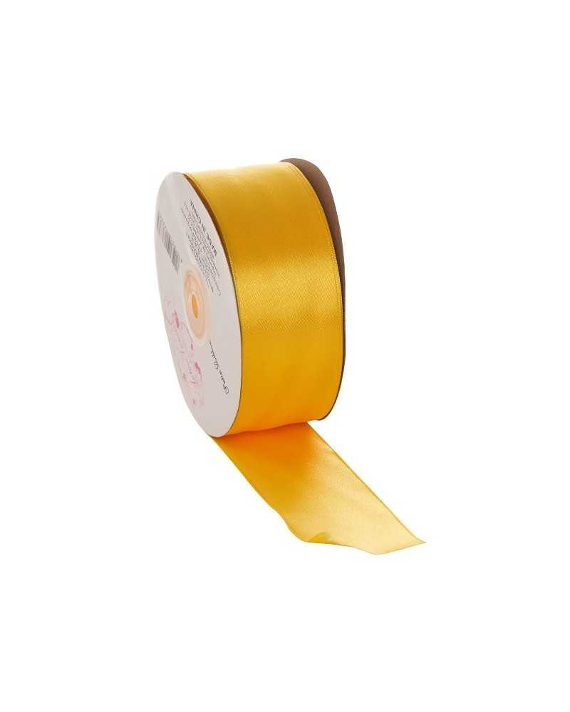 Nastri in Raso e Taffetà | Nastro raso mm 38x50 mt giallo limone | 