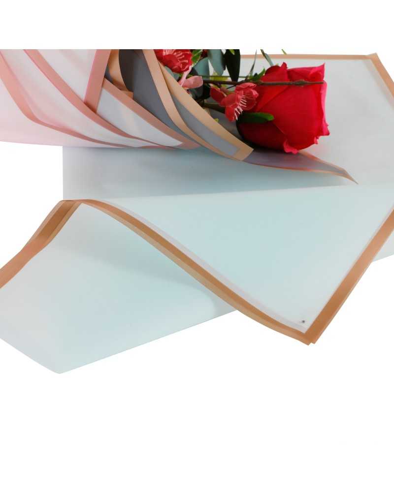 Nuovi arrivi | Cf 20 pz fogli celestino con bordo oro cm 57x57 | 