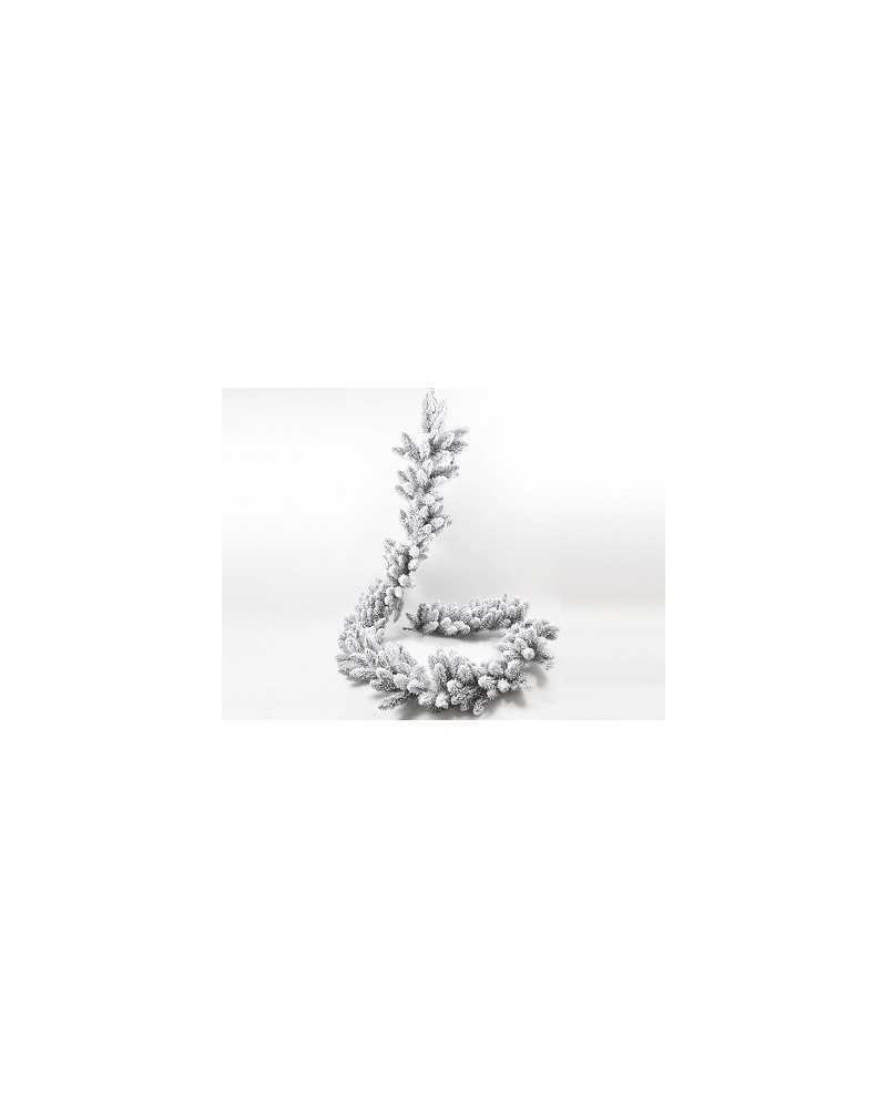 Corone e Ghirlande | Festone cluci cm 270 di abete innevato | 