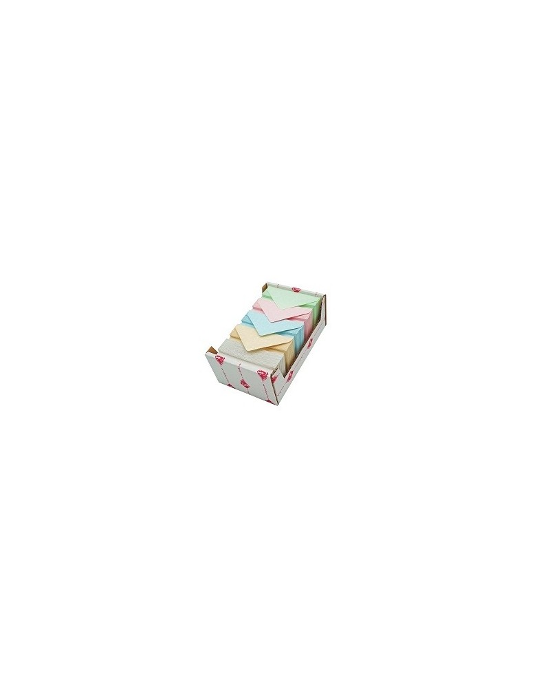 Biglietti e Mollette | Cf 150 bigliettini e buste 6x8 re ass 5 colori n | 