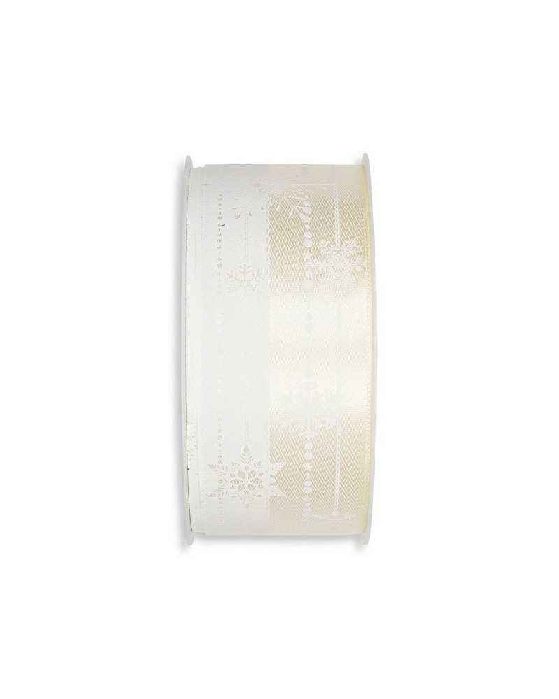 Nastri e Cordini | Nastro fiocchi di neve mm40x20mt biancocrema | 