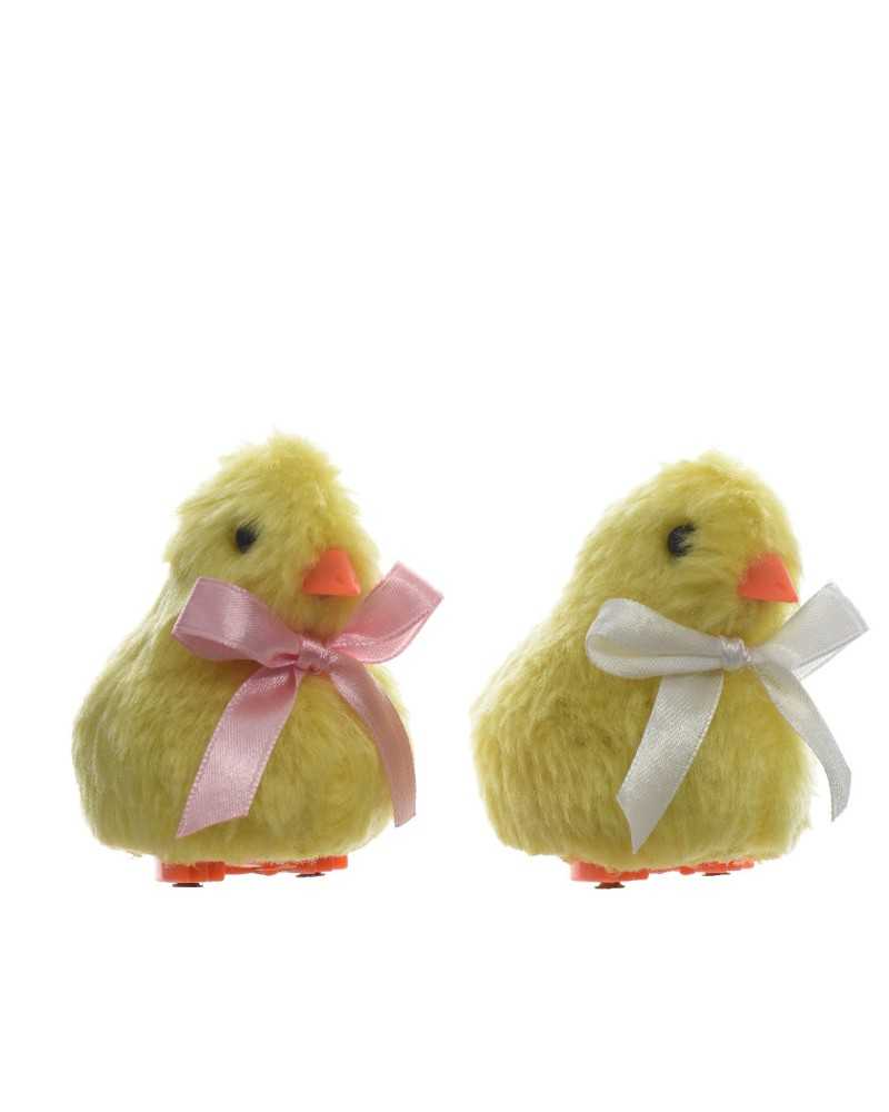 Decorazioni Pasqua | Pulcino sonoro cm 5 h 7.5 yellow 2ass | 
