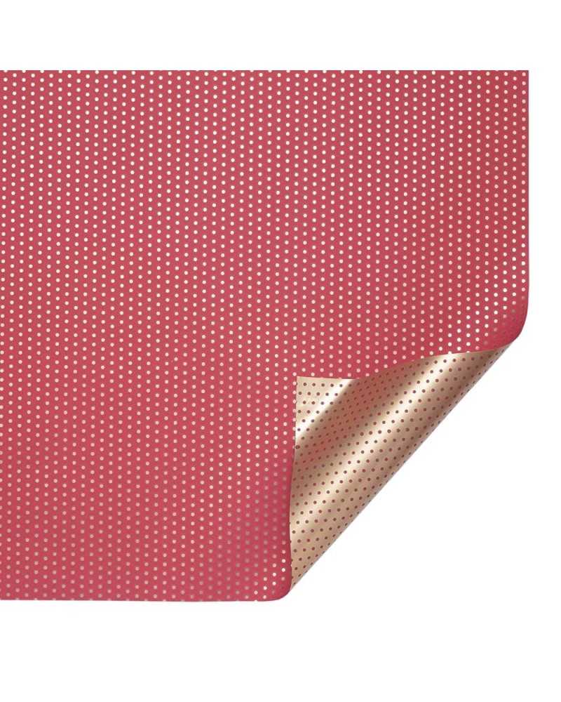 Nuovi arrivi | Bobina perlata winter dots cm 100 x 25 mt rossa 40my | 