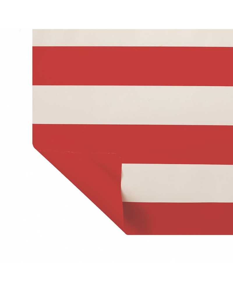 Nuovi arrivi | Bobina perlata line a righe cm 100 x25mt 40 my avorio rosso | 