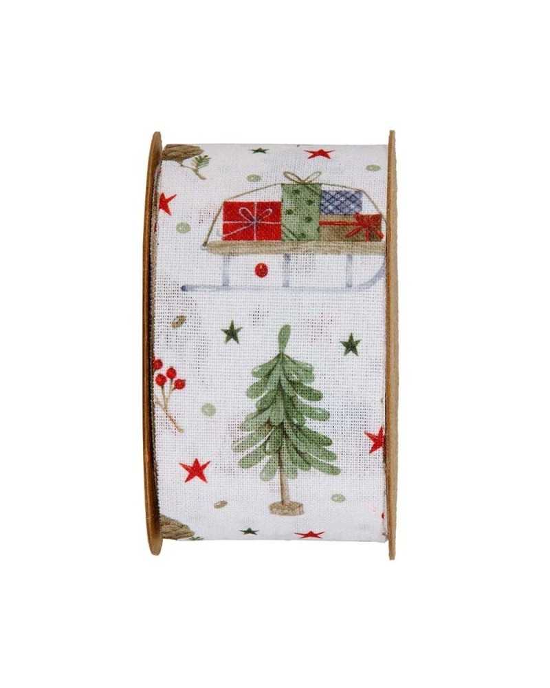 Nuovi arrivi | Nastro gift christamas mm 63 x 10 mt bianco verde rosso | 