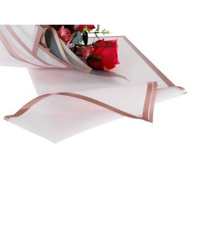 Nuovi arrivi | Cf 20 pz fogli rosa con bordo oro cm 57x57 | 