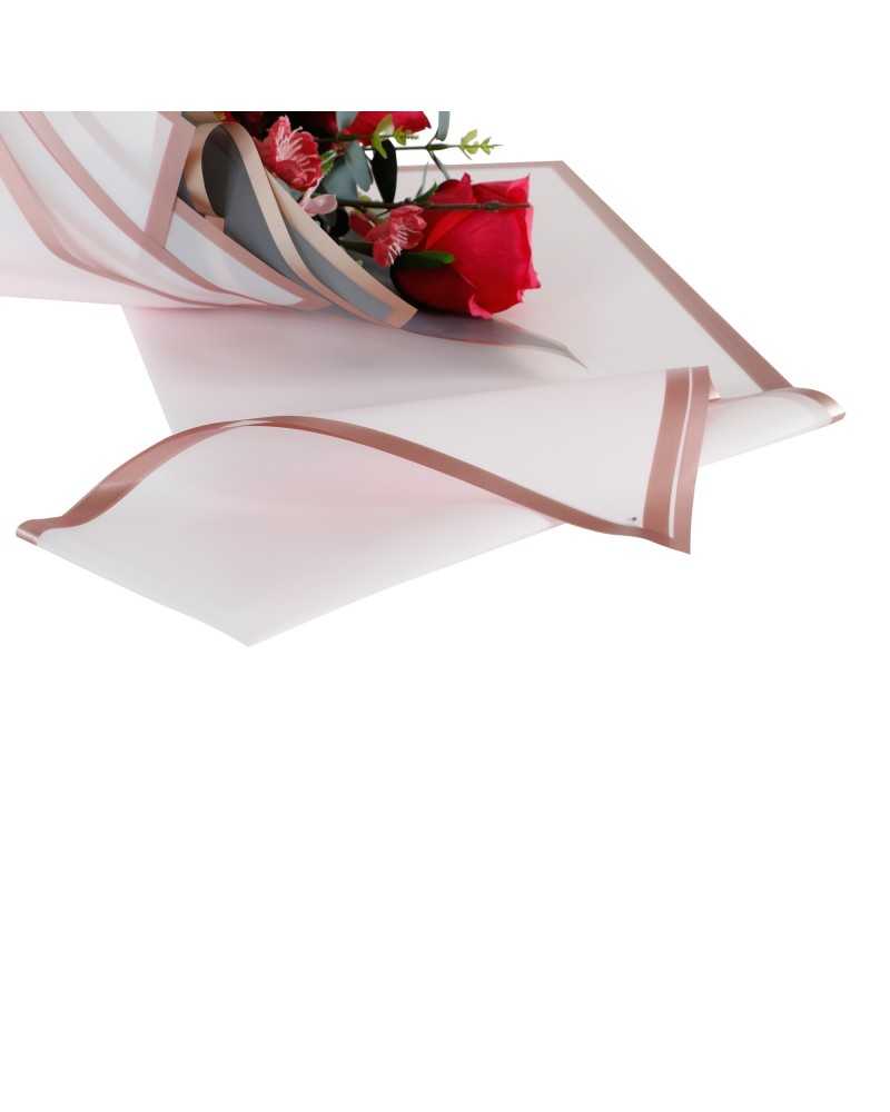 Nuovi arrivi | Cf 20 pz fogli rosa con bordo oro cm 57x57 | 