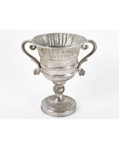 Nuovi arrivi | Coppa cm 21 x 16 h 17 metallo argento | 