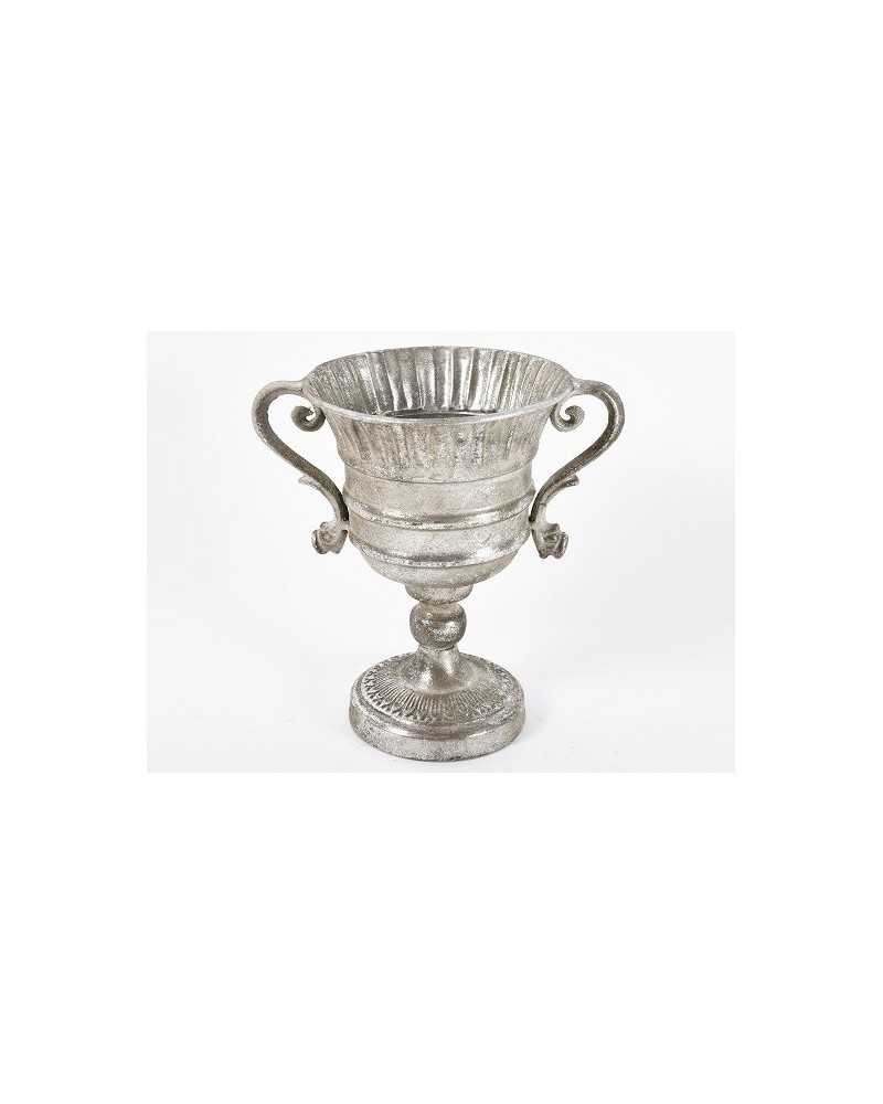 Nuovi arrivi | Coppa cm 21 x 16 h 17 metallo argento | 