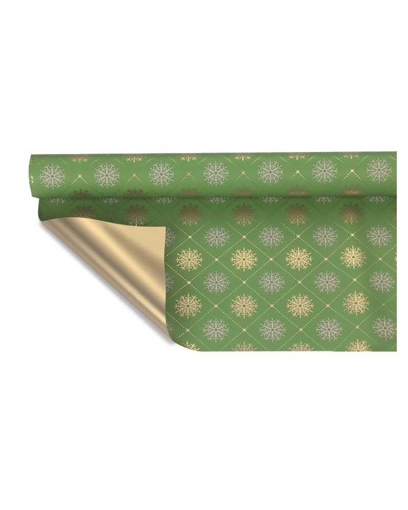 Nuovi arrivi | Bobina cm 100x25mt fiocco di neve verde foro | 