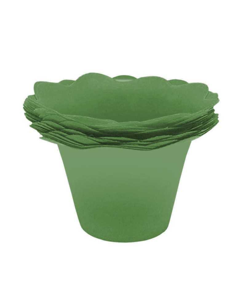 Nuovi arrivi | Cf 20pz coprivaso smerlato cm 16 verde scuro | 