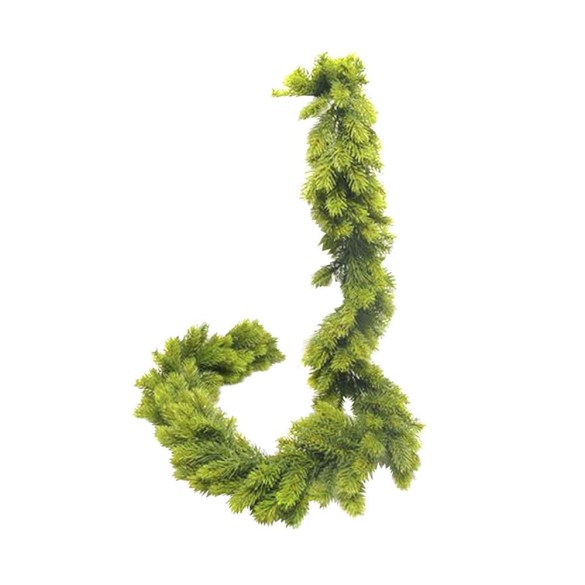 Festone abete real touch cm 18 h 180  verde in Ghirlande e Festoni di Natale