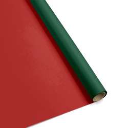 Bobina bicolore  mt 1 x 30y bordeaux verde scuro 50my in Bobine Tinta Unita