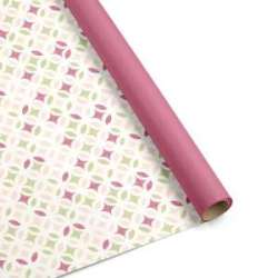 Bobina pattern cm 100x25 mt rosa antico verde