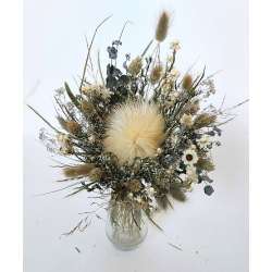 Bouquet dm 25 h 25 di fiori essiccati con soffione