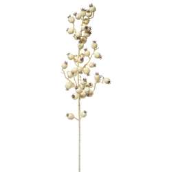 Tralcio bacche h 60cm cream