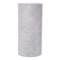 Tulle natalizio cm 25x100 mt silver glitterato