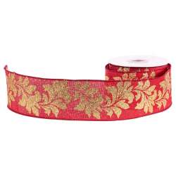 Nastro decoro giglio cm 6.8 x 10 mt rosso