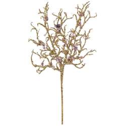 Ramo corallo glitterato cm 55 rosa