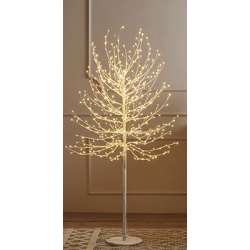 Albero bianco con 580 luci calde a led h 150