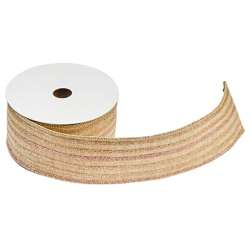 Nastro natalizio cm 6.3 x 10 mt gold