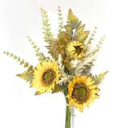 Mazzo girasoli 3 steli h 55 giallo